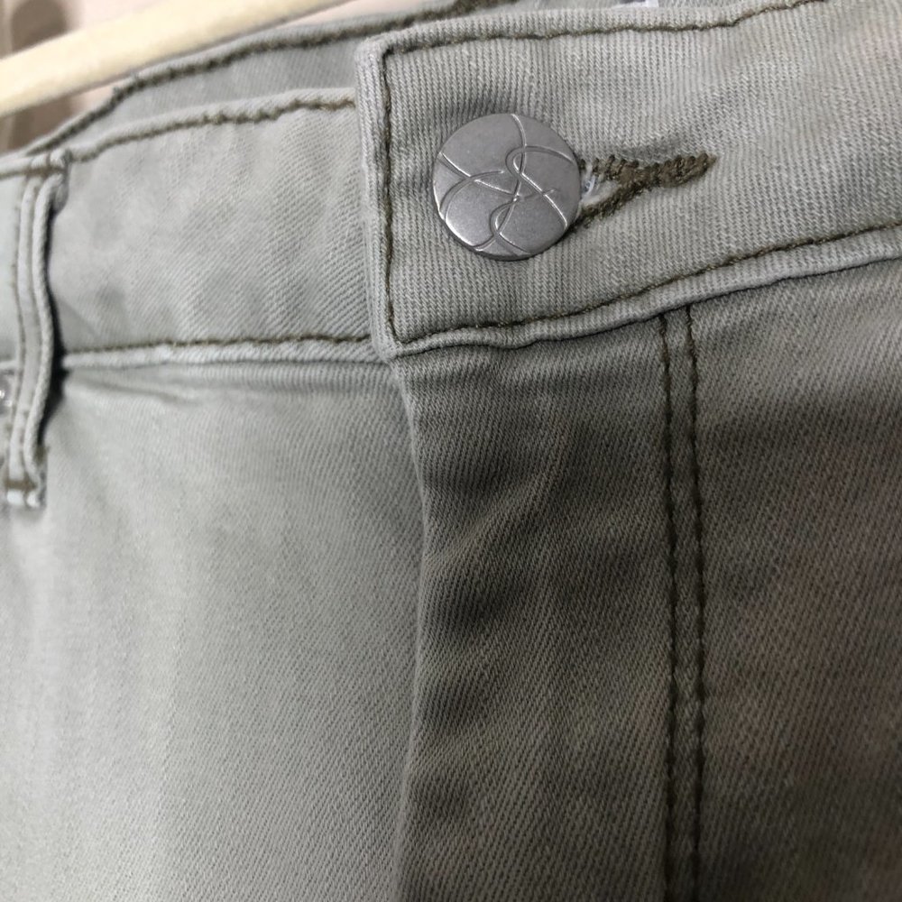 JESSICA SIMPSON Rolled Crop Skinny Jeans Meadow Green 10/30 - Picture 5 of 14